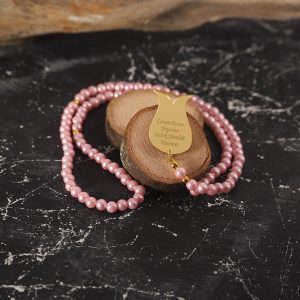 Plastik inci tesbih isim baskılı kişiye özel