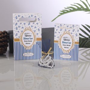 Çantalı bebek mevlidi seti tesbihli