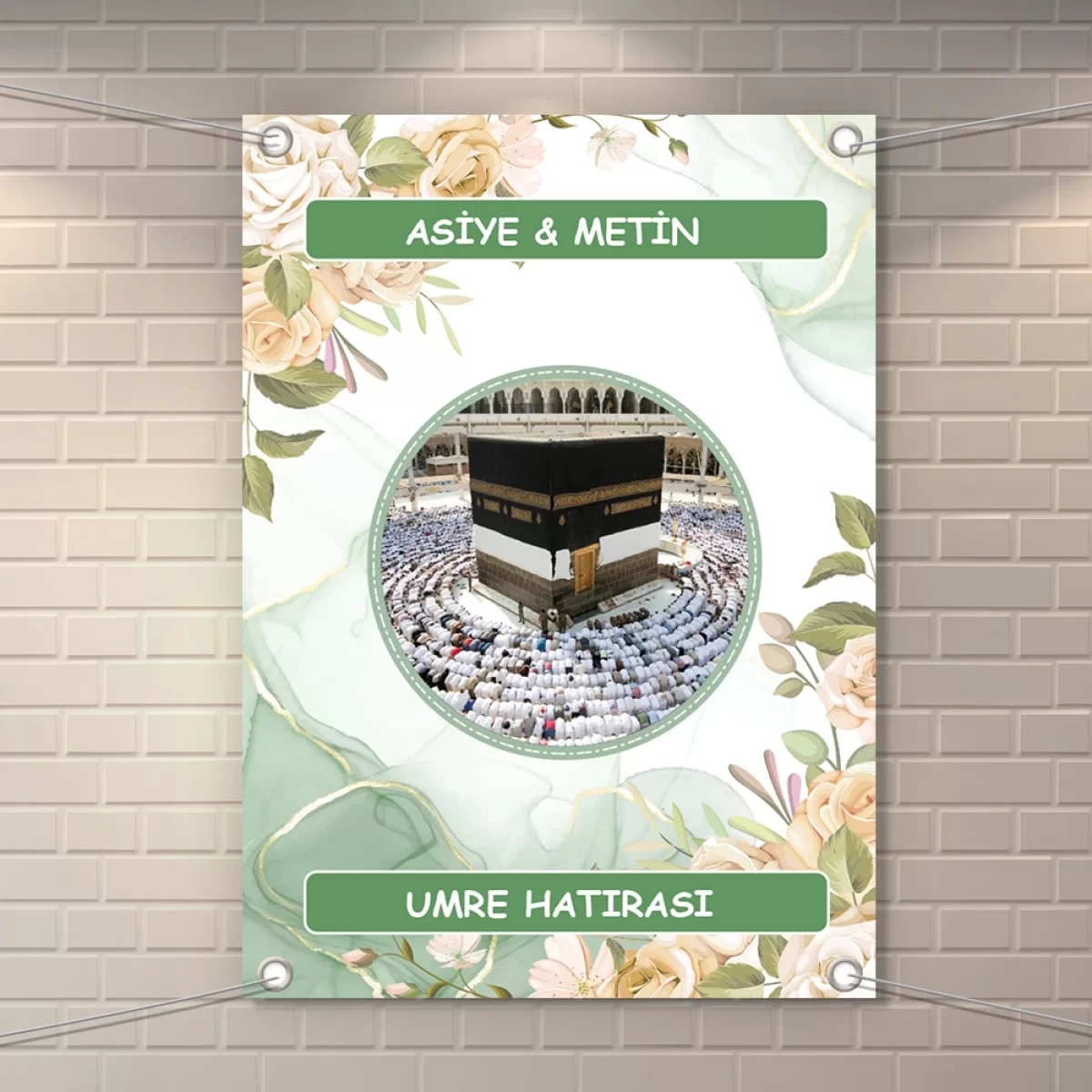 İsme Özel Resimli Altıgen Desenli 50x70 Branda Afiş - Görsel 7